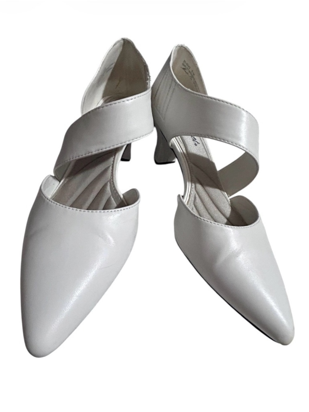 Easy Street Dashing Women’s White Patent Strappy Pump Heels-Size 9M EUC - Picture 3 of 10